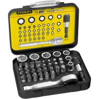 Coffret d'embouts de vissage 39 pièces 1/4" 25mm + cliquet
