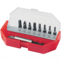 Jeu 9 embouts de vissage Phillips-Pozi-Plat + porte-embouts