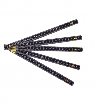 Double-mètre pliant dural ineffaçable – 15 mm – Dimos