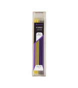 Recharge 6 mines graphites et jaunes – 140 mm – Dimos