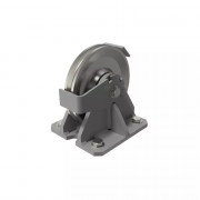 Poulie de renvoi fixe avec chape en équerre Ø câble 5 à 16 mm