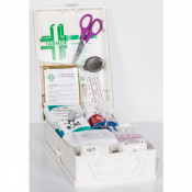 Coffret de secours pour le bâtiment 8/10 personnes en coffret blanc