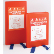 Couverture Anti-Feu avec dispositif d'accroche murale