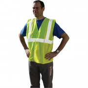 Gilet baudrier jaune ou orange - classe 2 – Haute visibilité