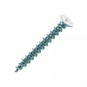 Vis PVC plastique acier zinguée tête laquée blanc Ø 4,2mm