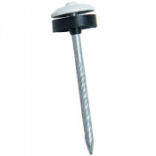 Pointe parapluie annelée galvanisé blanche 65×3.7mm – Dimos