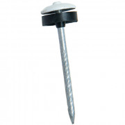 Pointe parapluie annelée galvanisé blanche 65×3.7mm – Dimos