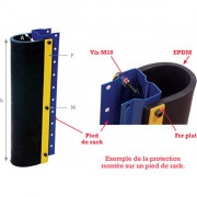 Protection universelle de pied de rack